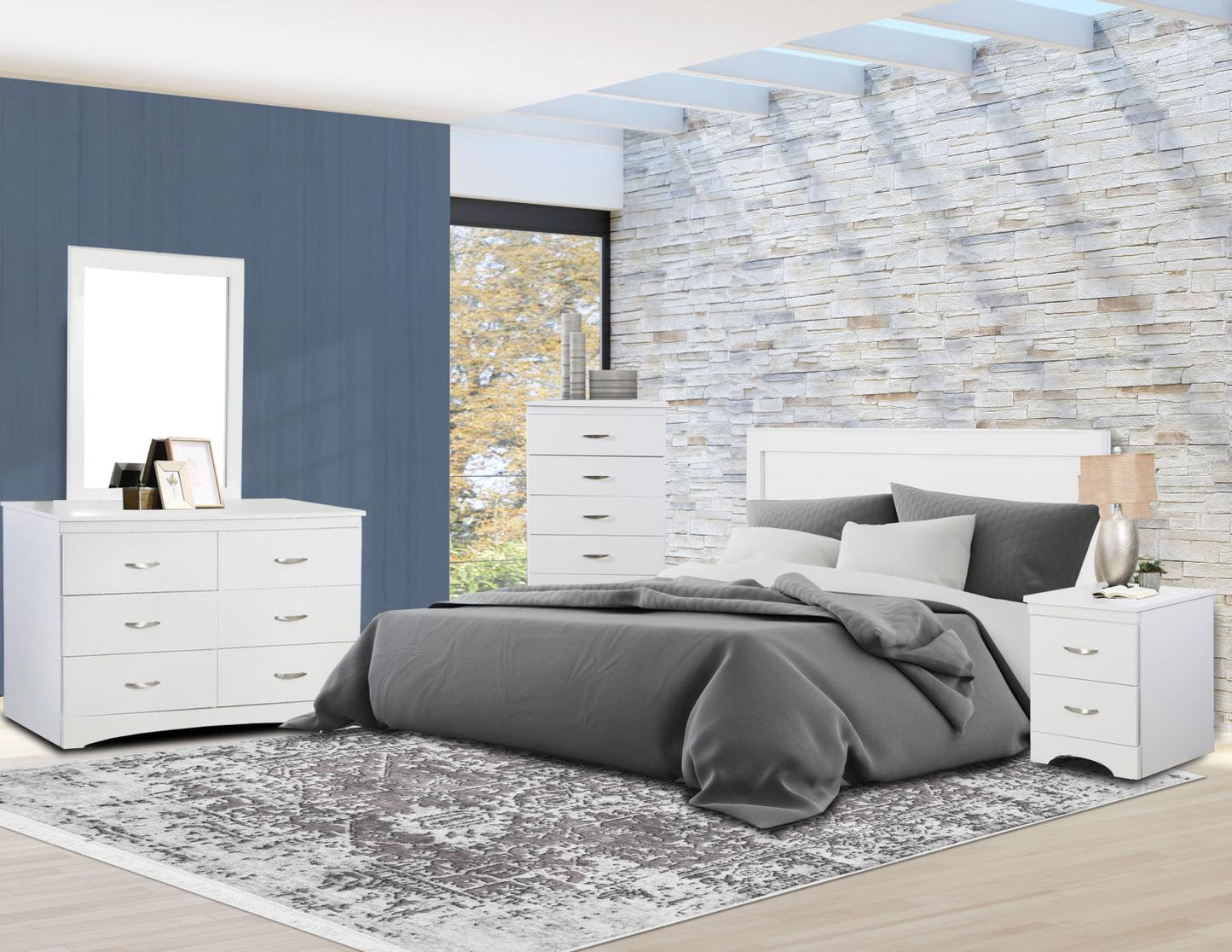 Brand New White 5 PC Bedroom Set