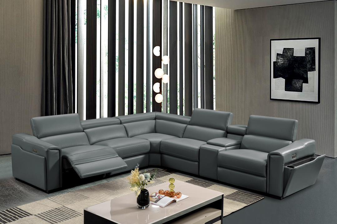 Amazing Brand New CORA GREY 6 PC Sectional
