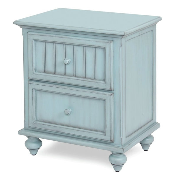 Sea Winds Monaco 2-Drawer Nightstand Distressed Bleu Finish