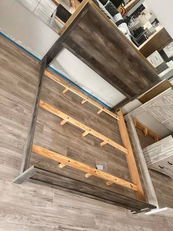 New King Size, Made in America, Gray Bed Frame