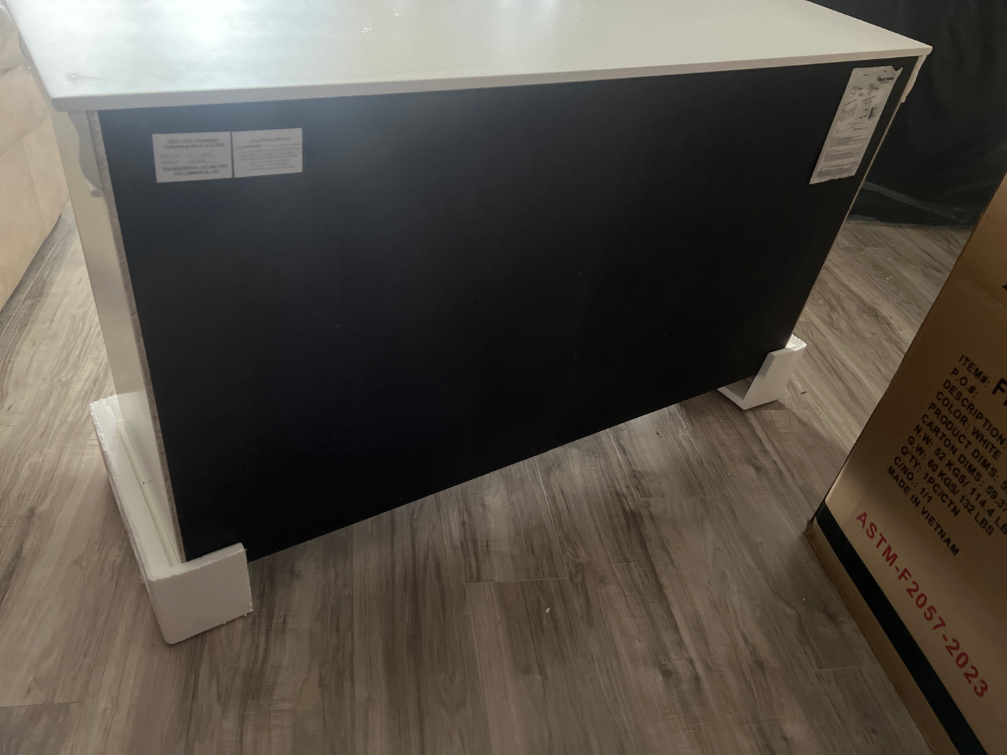 New High Gloss Louis Philippe White Wood 6 Drawer Dresser