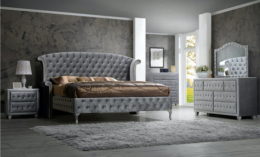 Dana Grey 4 PC Bedroom Set