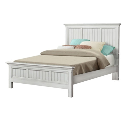 Sea Winds Monaco Queen Bed Frame Weathered Blanc Finish Set