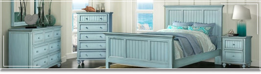 Sea Winds Monaco Distressed Blue 4pc-Bedroom Set