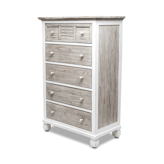 Sea Winds Islamorada Gray White Drawer Chest