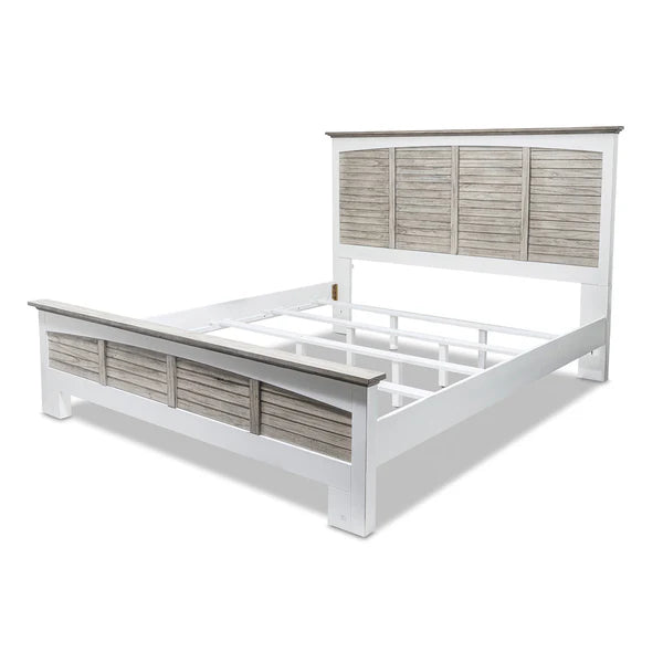 Islamorada King Bed In White And Grey