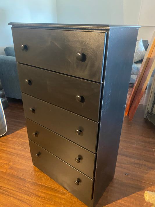 Brand new, Made in USA, Black 5 Chest of Dressers